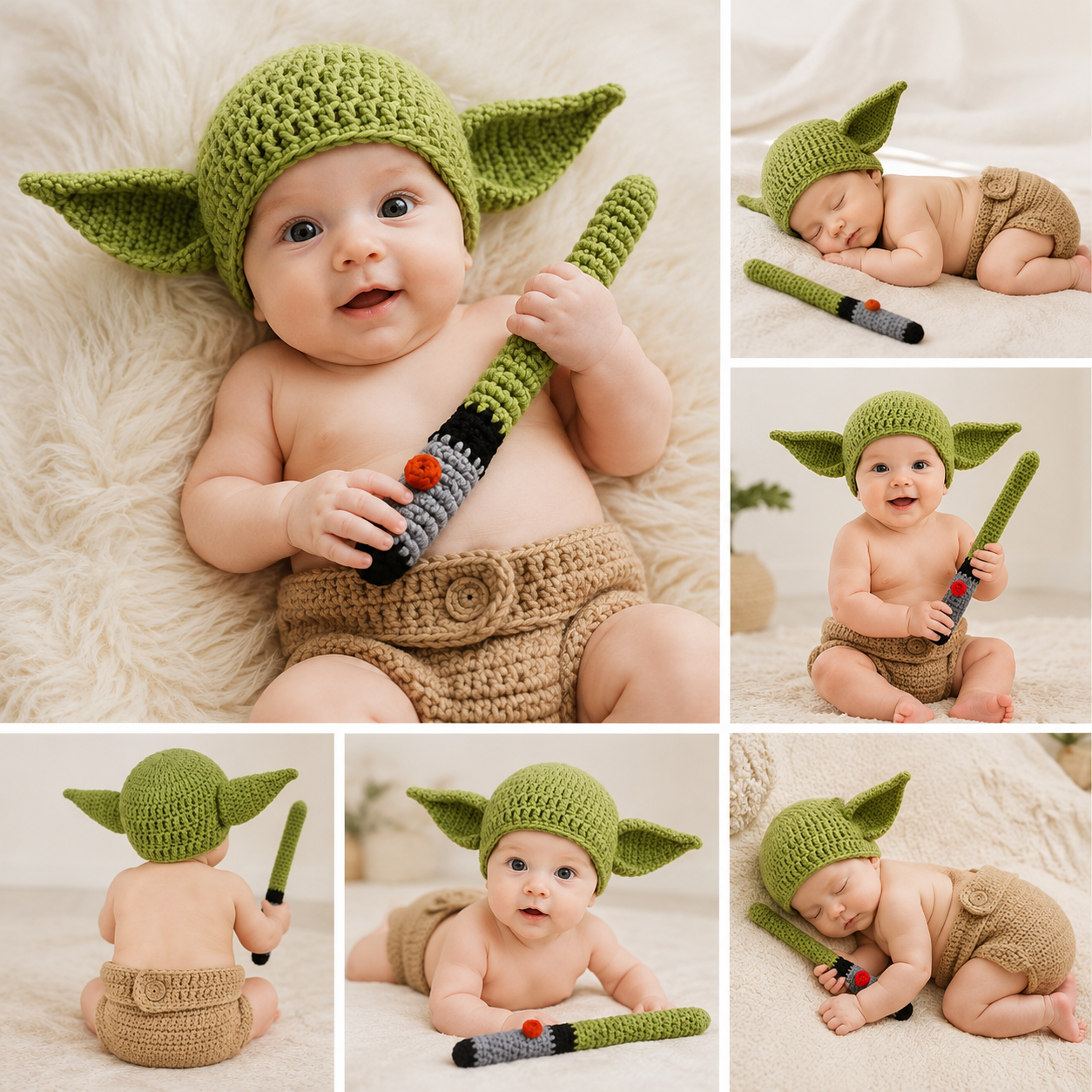 Baby Yoda Häkelkostüm