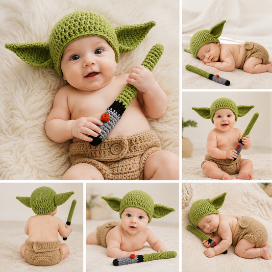 Baby Yoda Häkelkostüm